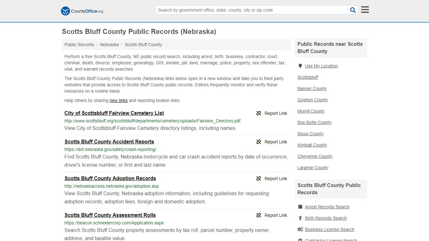 Public Records - Scotts Bluff County, NE (Business ...